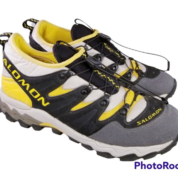 SALOMON MEN SHOES HIKING TRAILING MOUNTAN TOGGLE SIZE 10.5/44  2/3 - Picture 1 of 11